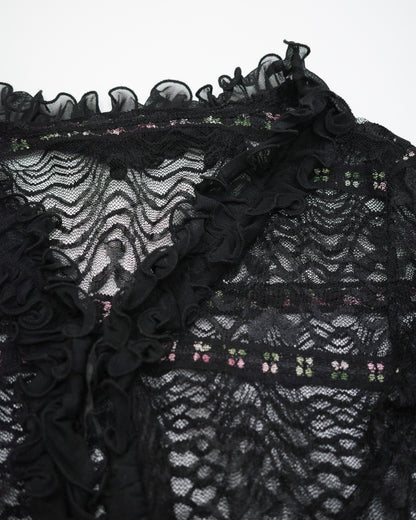 Noir Lace Ruffle Outer