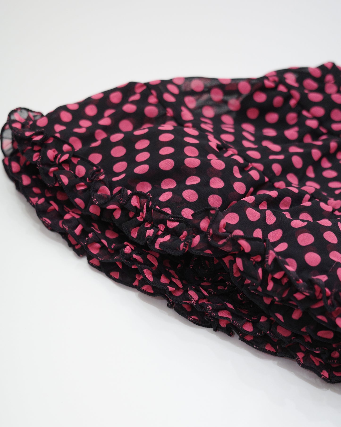 Hot Pink Polka-Dot Mini Skirt