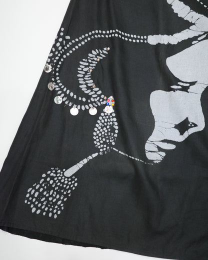 Graphic Portrait A-Line Skirt