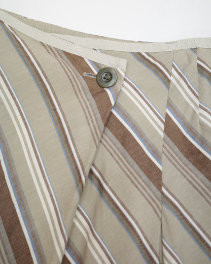 Brown Tone Striped Skirt