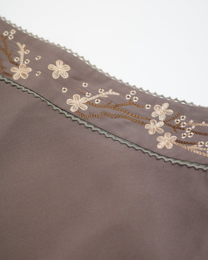 Brown Embrodiery Skirt