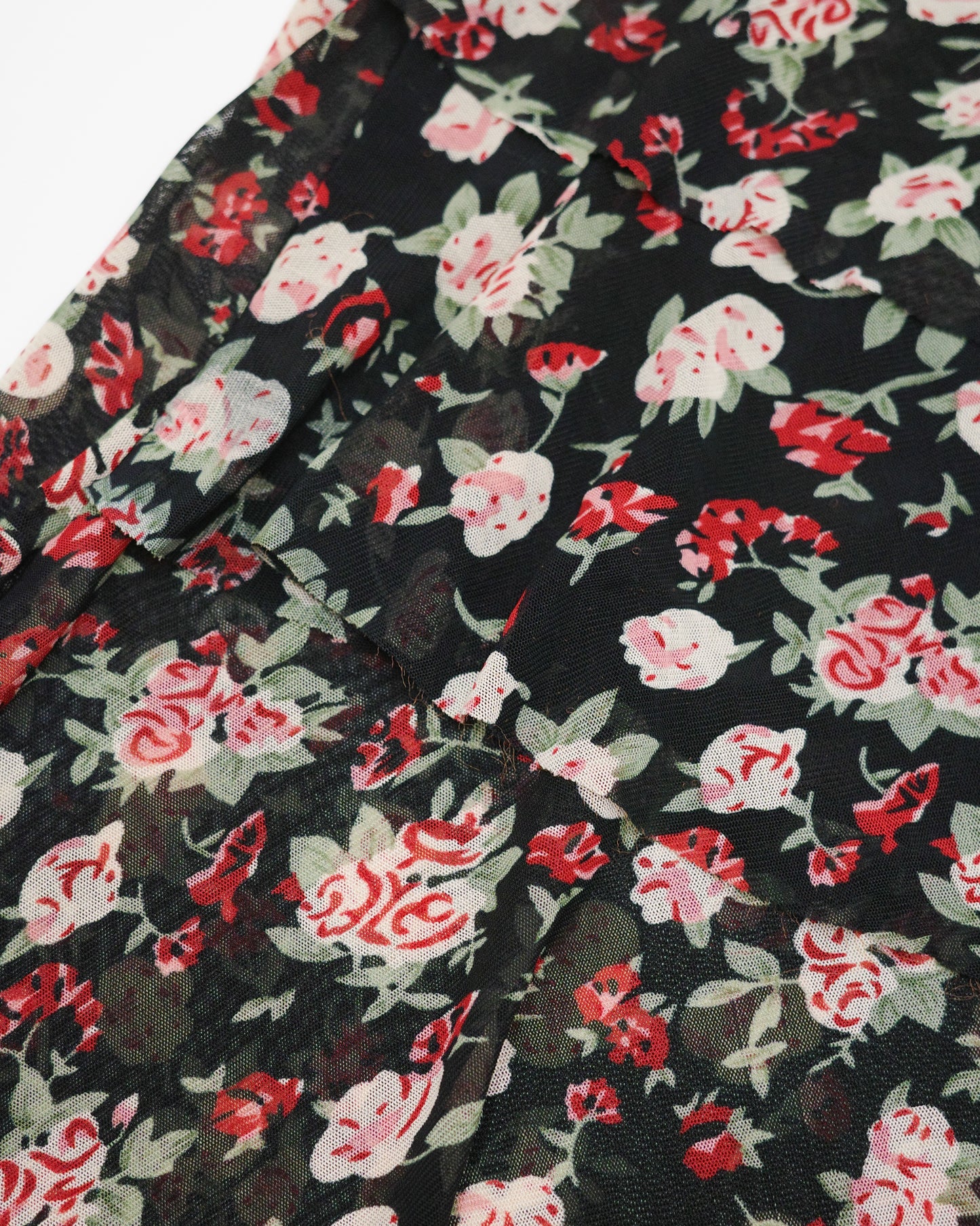 Black Floral Tiered Cami