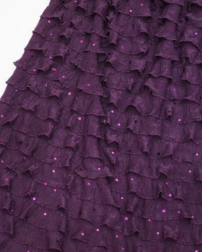 Purple Sequins Tiered Top