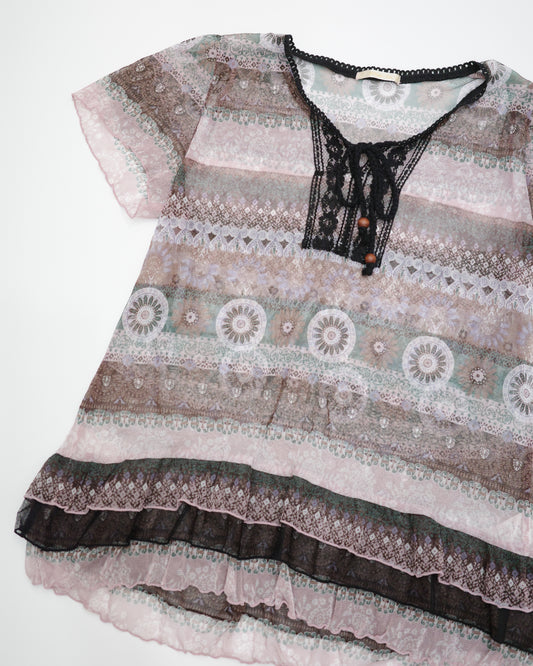 Boho Sheer Top