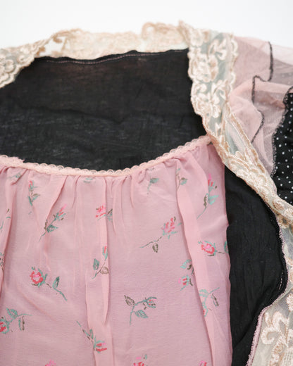 Layered Polka Dot & Lace Top