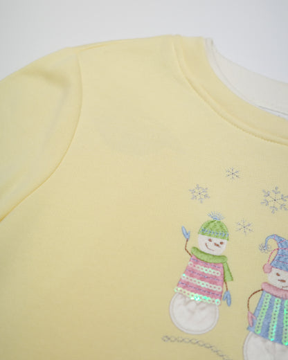 Baby Yellow Snowmen Sweater