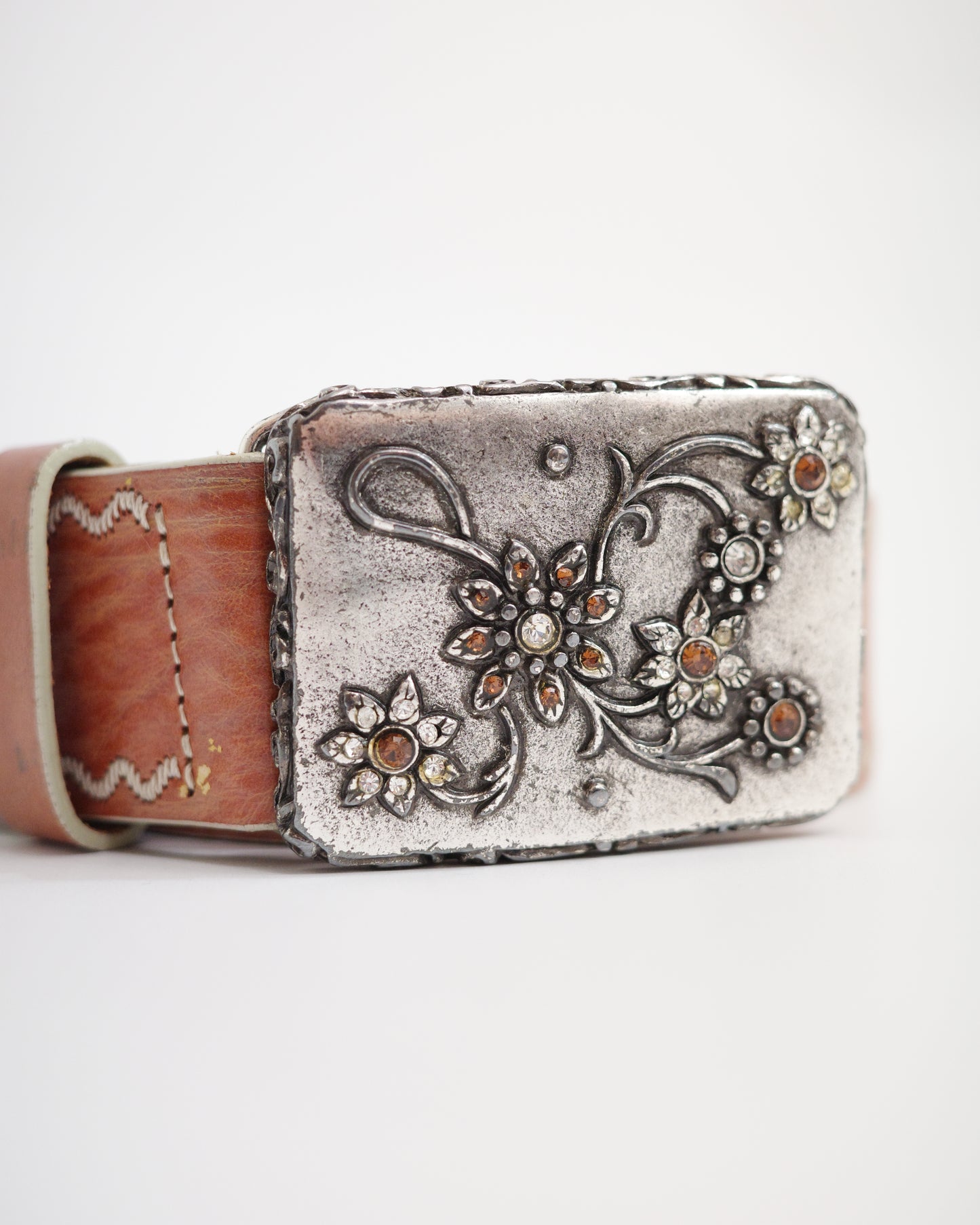 Frank Daniel Bucklet Red Leather Belt