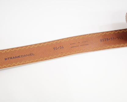 Frank Daniel Bucklet Red Leather Belt