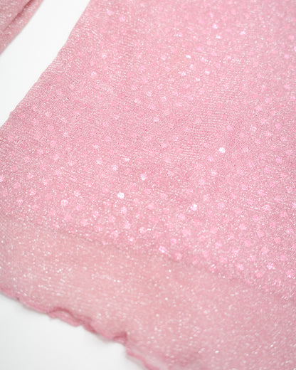 Romanticism Sparkly Pimk Top