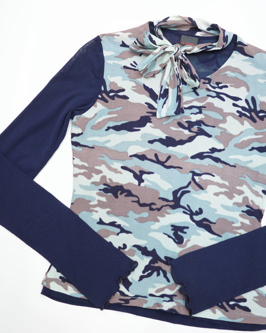 Camo Mesh Top