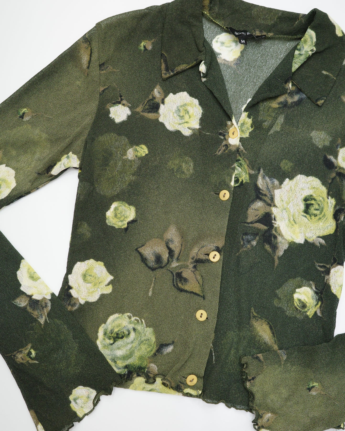 Dark Green Rose Shirt