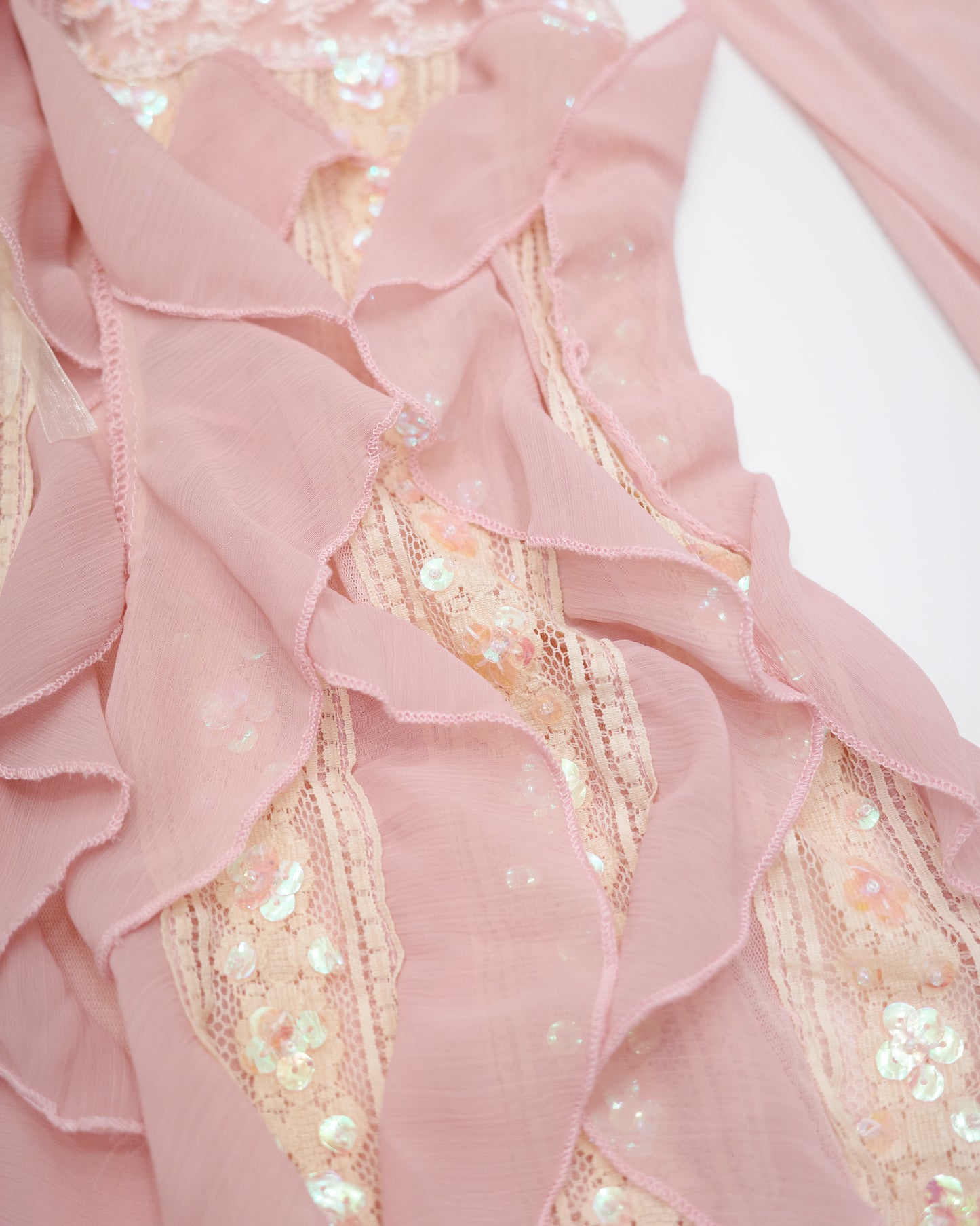 Ethereal Pink Sequin Blouse