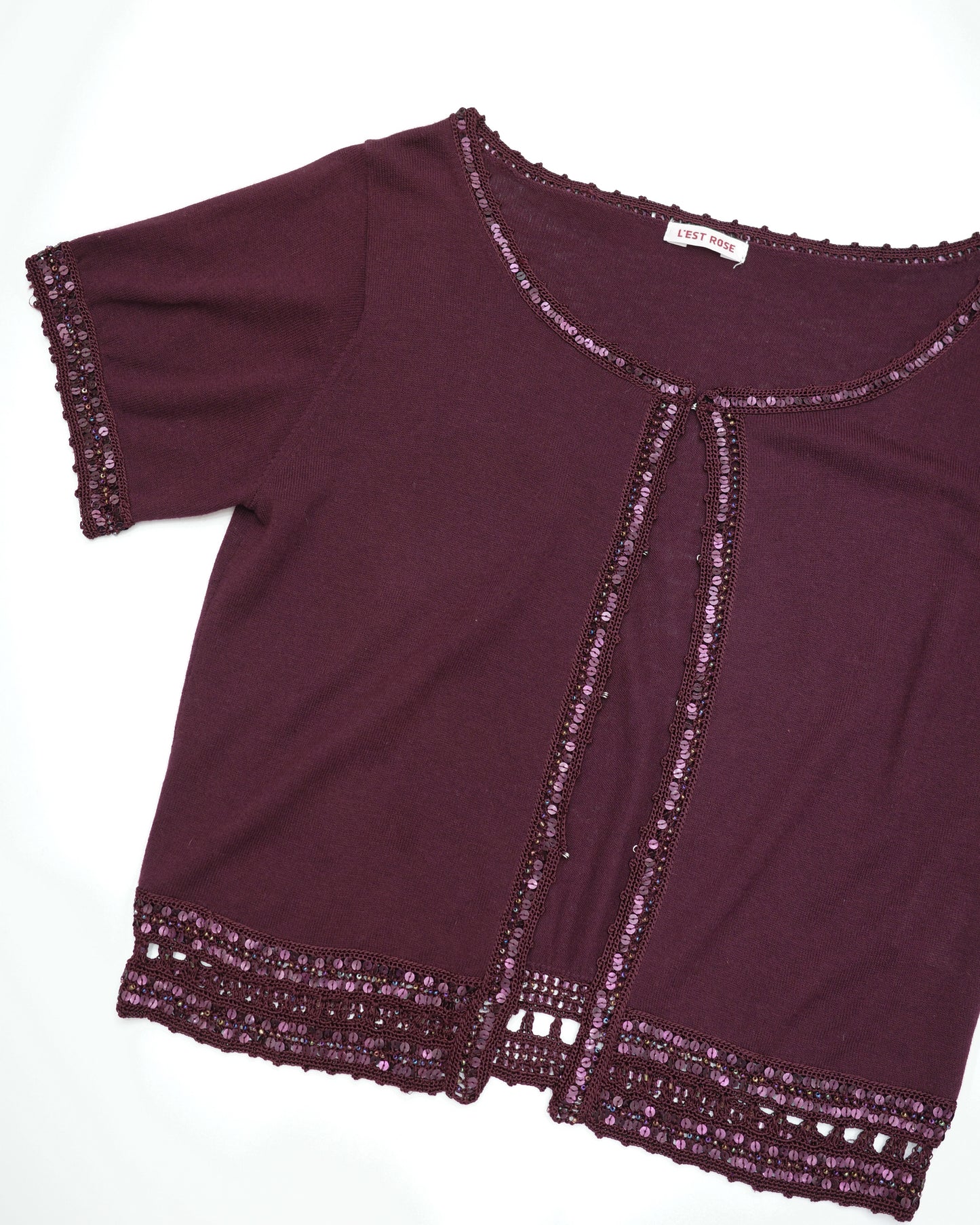 Dark Purple Sequins Outer