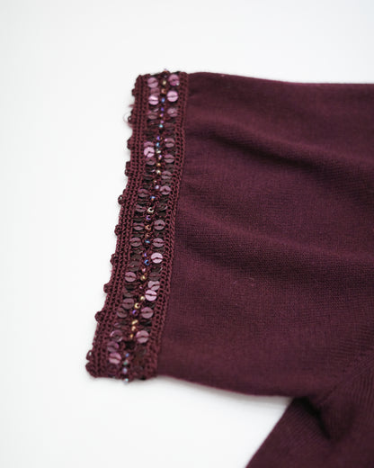 Dark Purple Sequins Outer