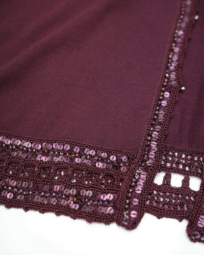 Dark Purple Sequins Outer