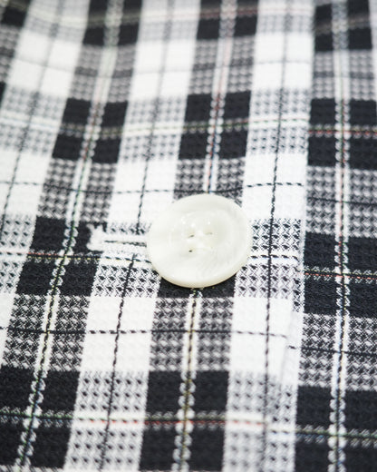 B&W Checked Short-Sleeve Blazer
