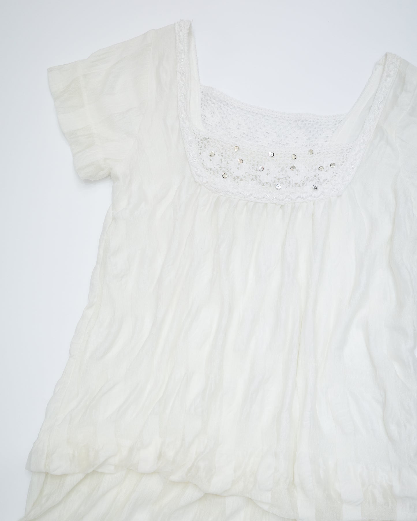Boho White Blouse