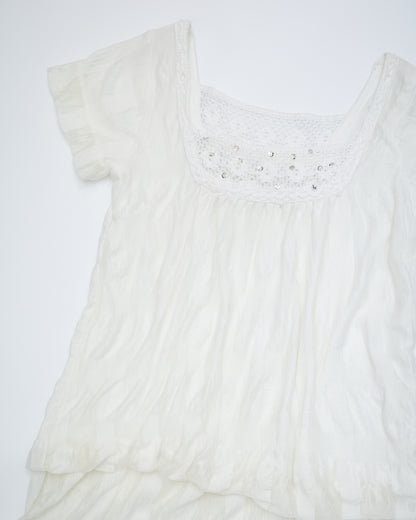 Boho White Blouse