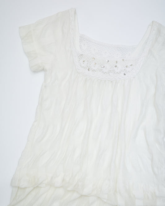 Boho White Blouse