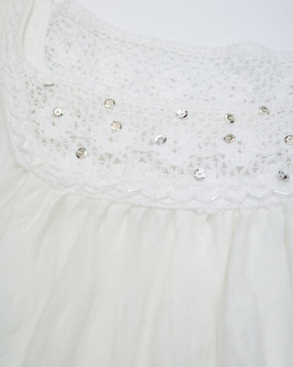 Boho White Blouse