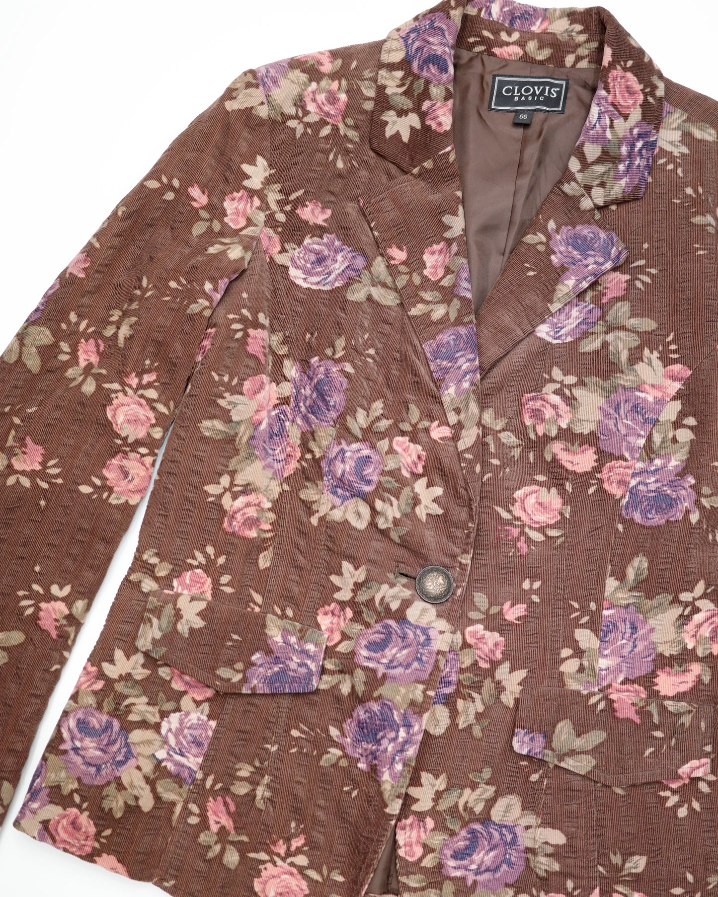 Brown Floral Blazer