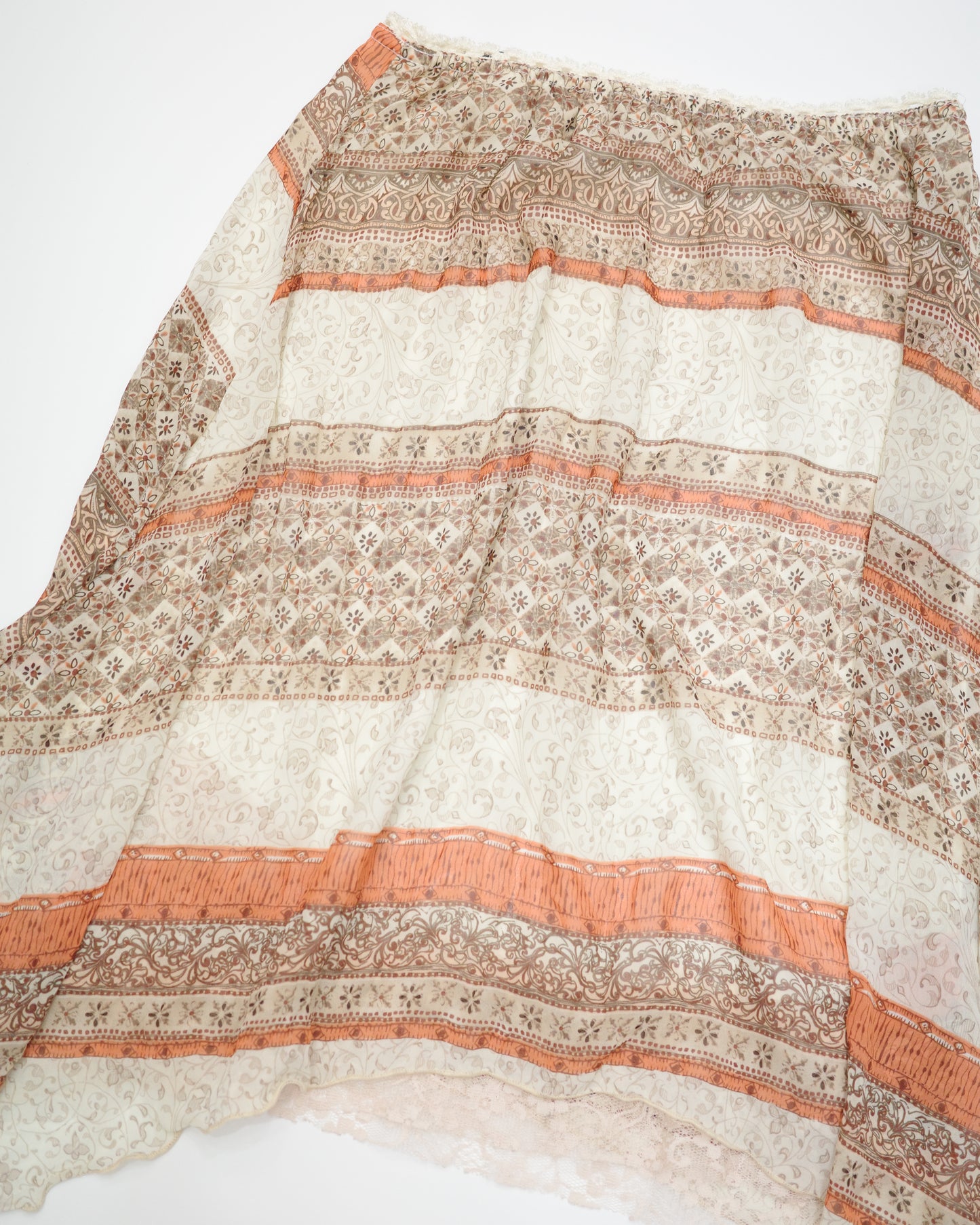 Patterned Asymmetrical Skirt