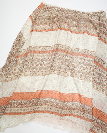 Patterned Asymmetrical Skirt