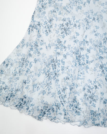 Blue Floral Skirt