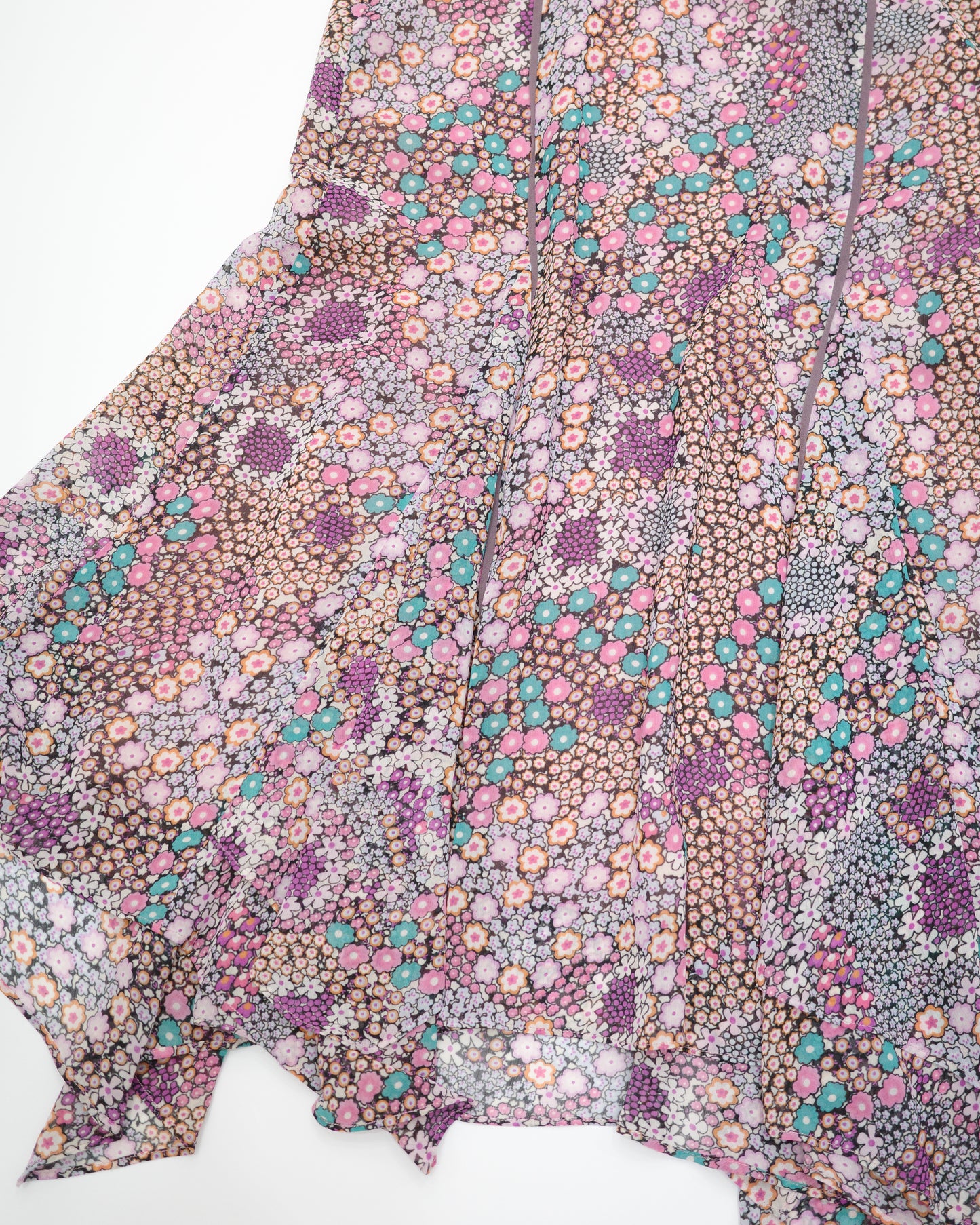 Purple-tone Floral Skirt