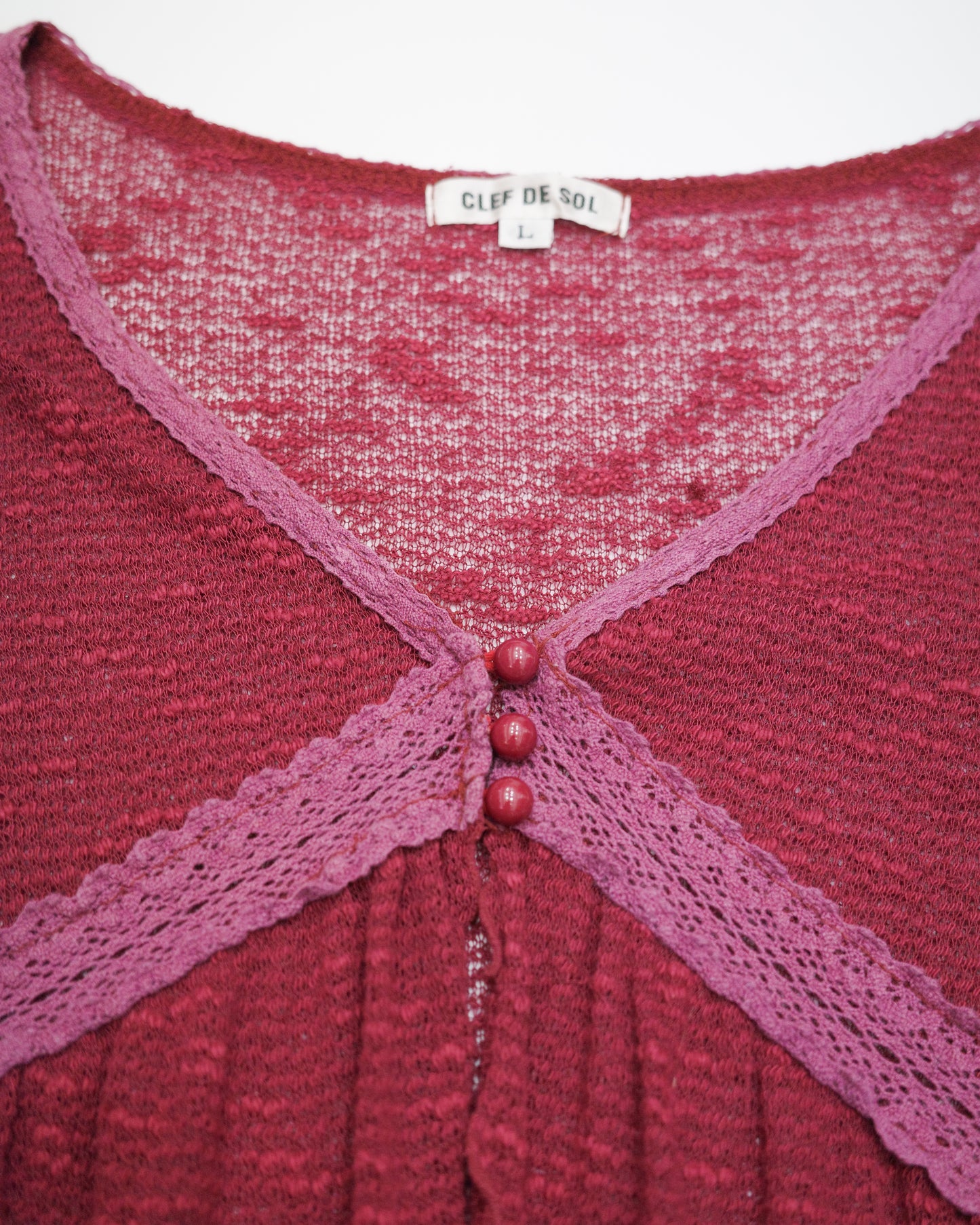 Burgundy Top w/ Purple Lace Trim