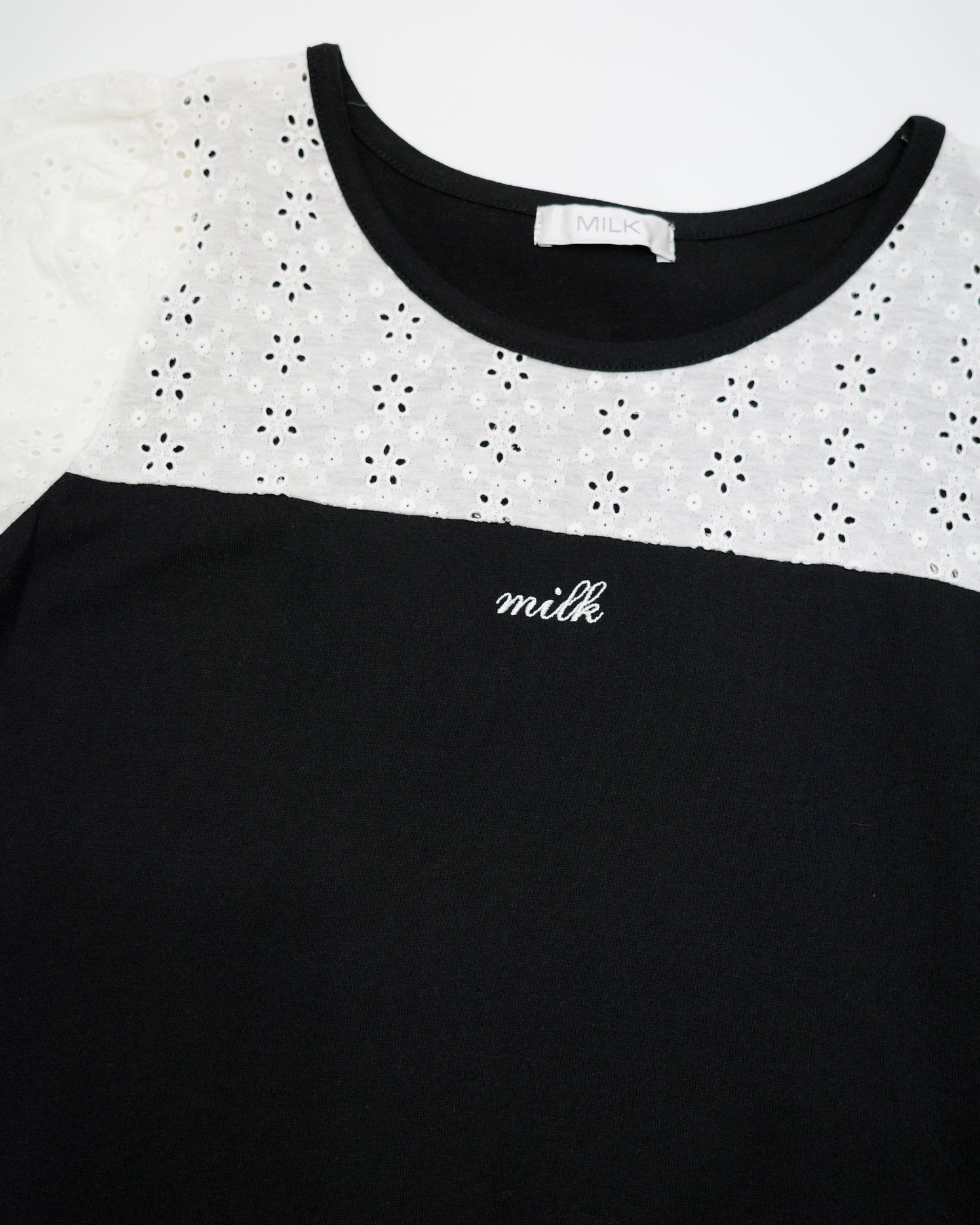 Milk Eyelet Lace Tee