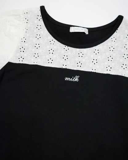 Milk Eyelet Lace Tee