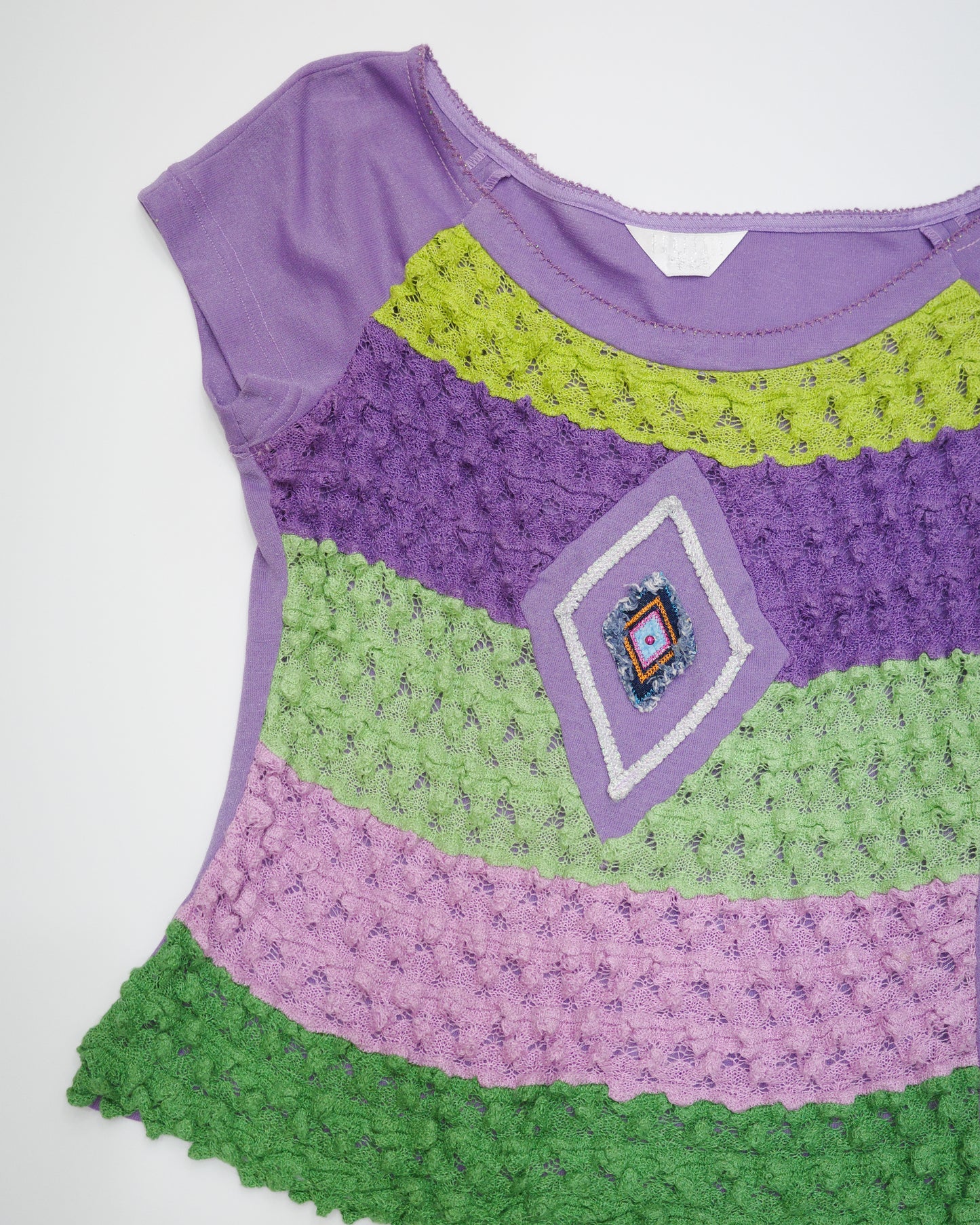 Purple Popcorn Knit Top