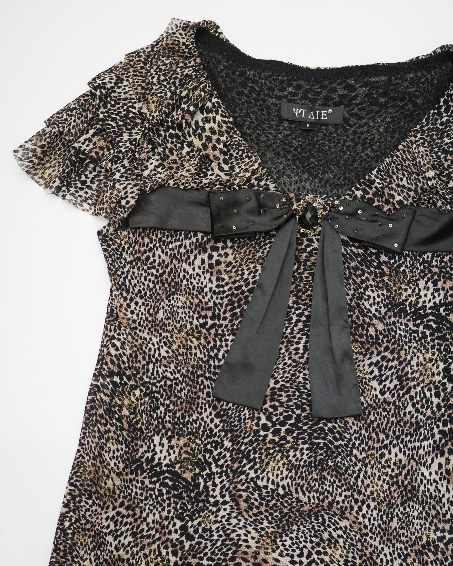 Leopard Bow Top