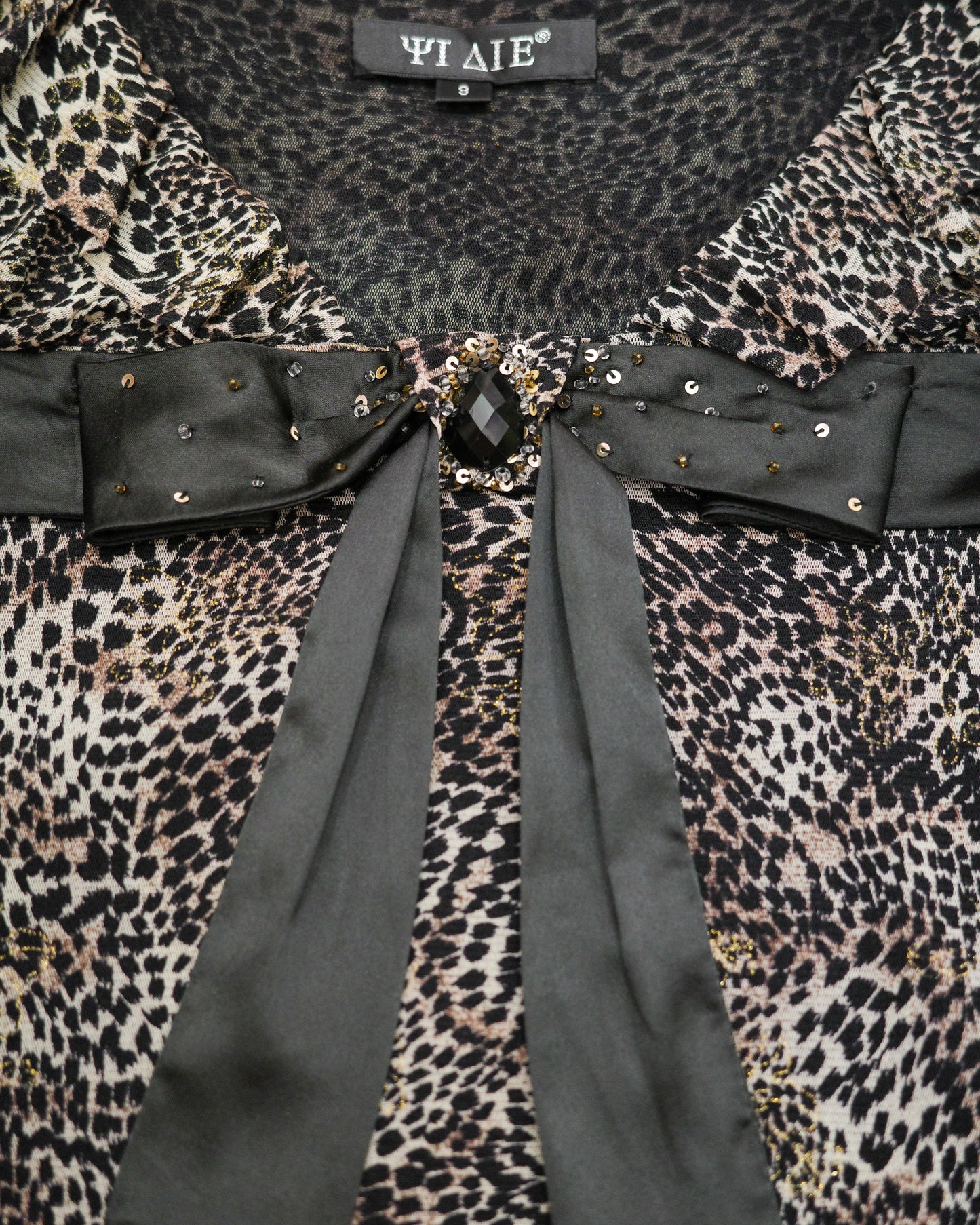 Leopard Bow Top