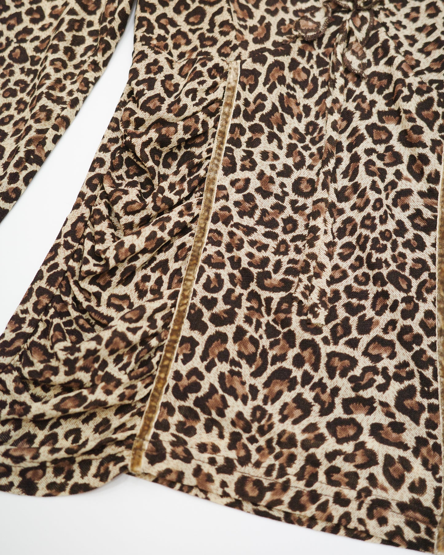 Leopard Cinch-waist Blouse