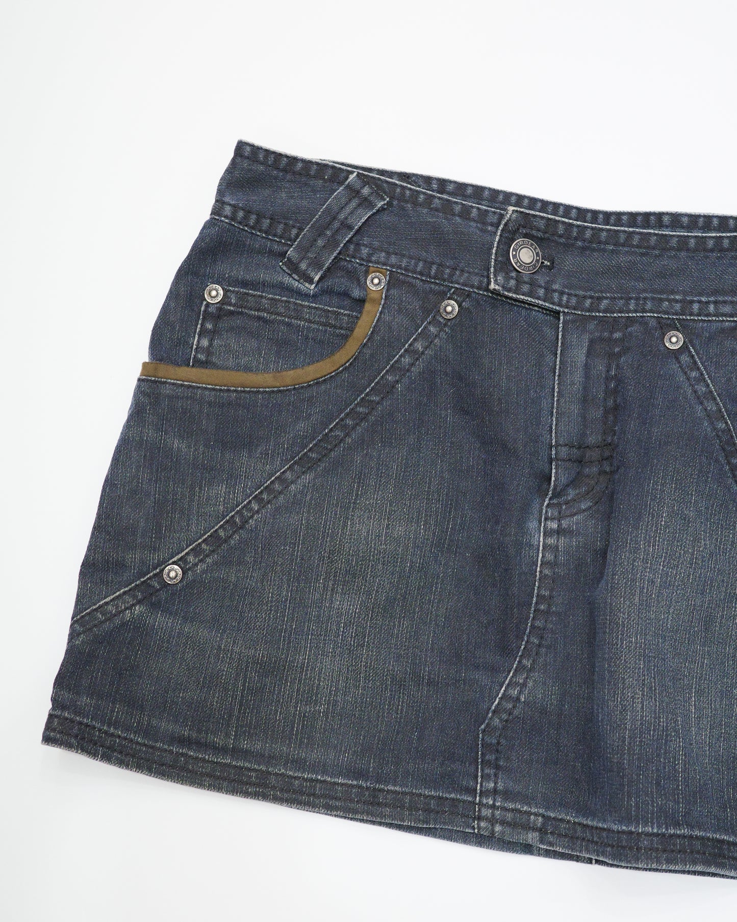 Black Denim Mini Skirt