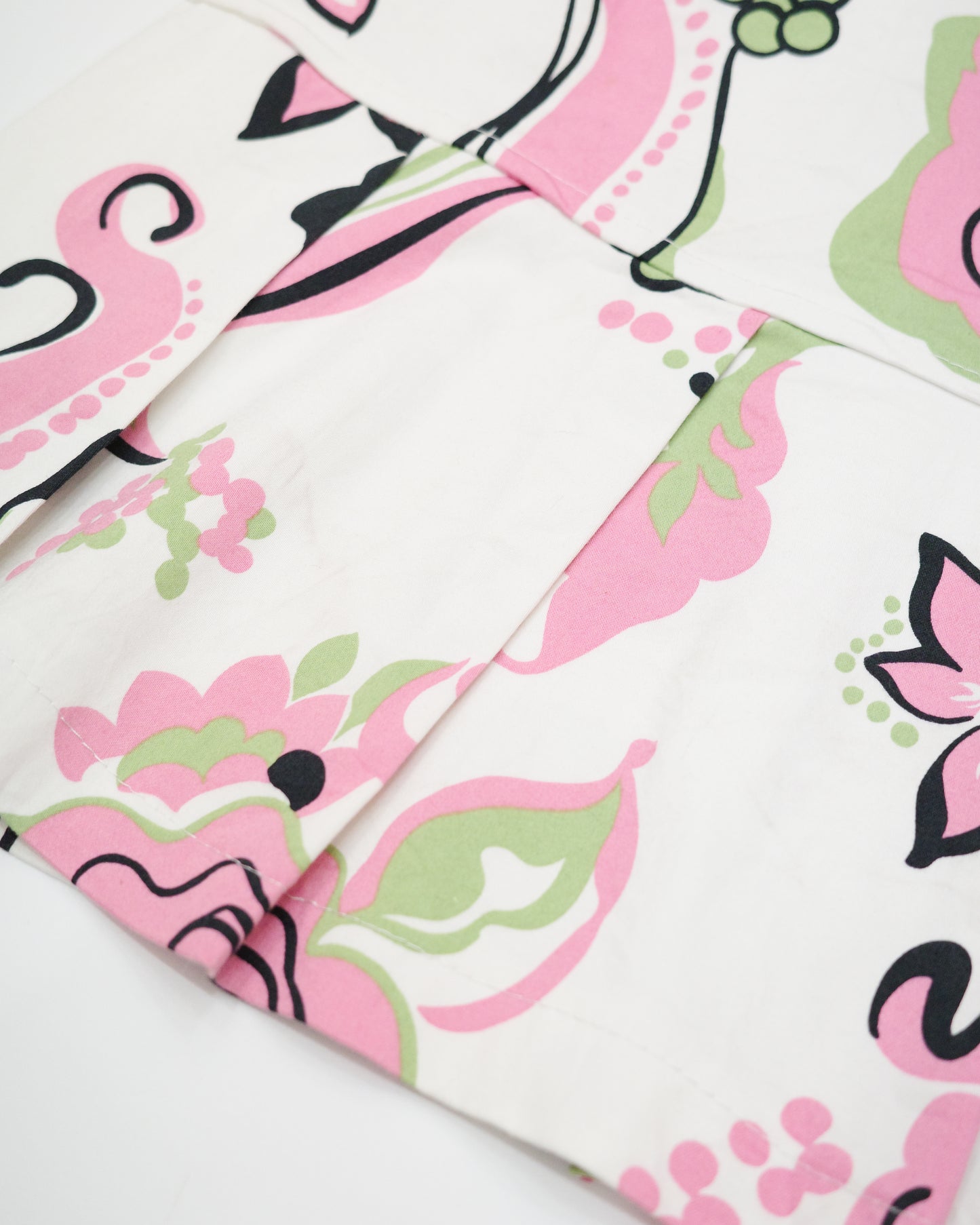Retro Floral Belted Mini Skirt