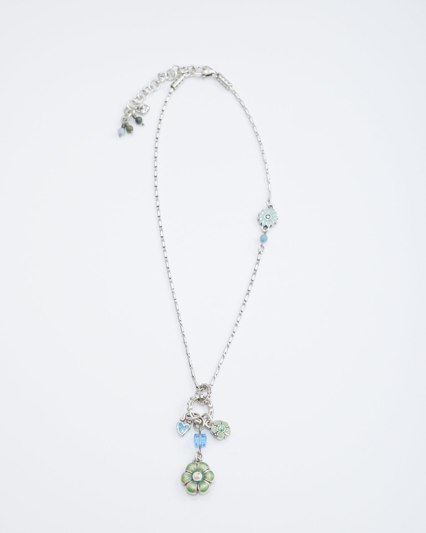 Brighton Blue Flower w/ Swarovski Crystals Necklace