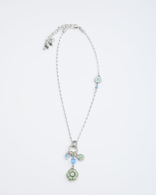 Brighton Blue Flower w/ Swarovski Crystals Necklace