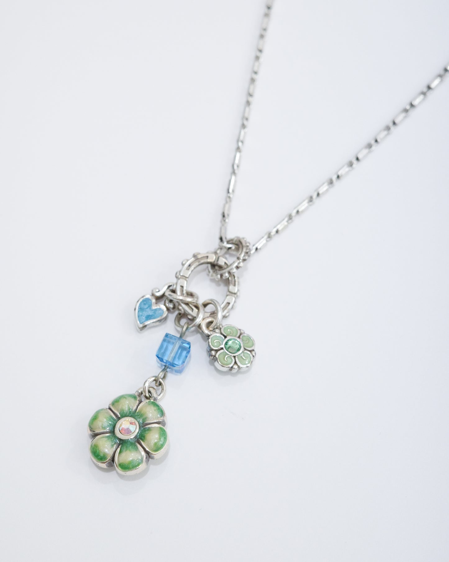Brighton Blue Flower w/ Swarovski Crystals Necklace