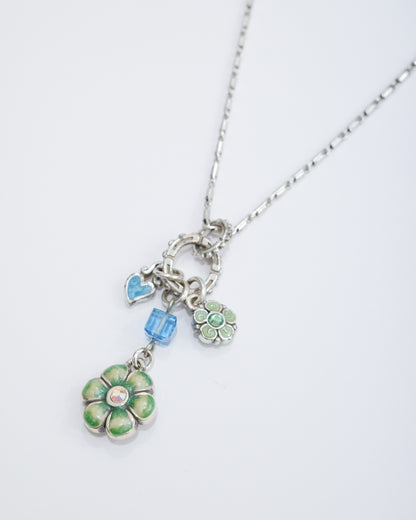Brighton Blue Flower w/ Swarovski Crystals Necklace
