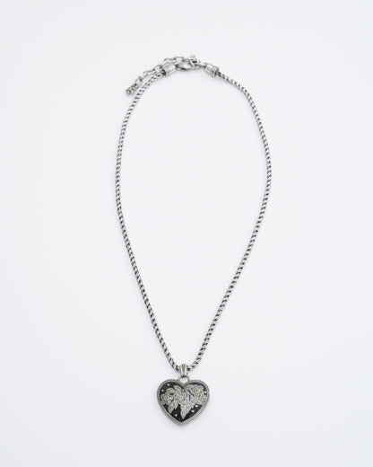 Brighton Black Heart Crystals Double-sided Necklace