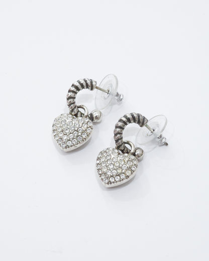 Brighton Silver Puffed Heart Earrings