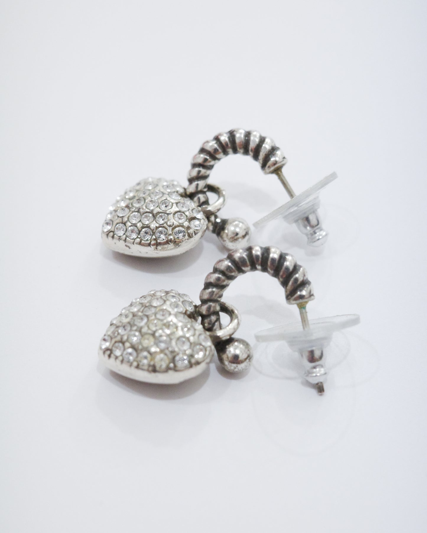 Brighton Silver Puffed Heart Earrings