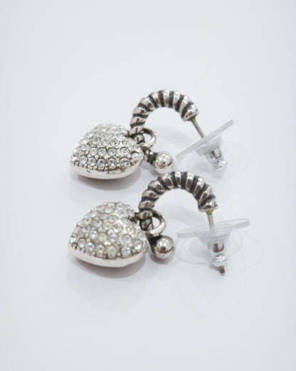 Brighton Silver Puffed Heart Earrings