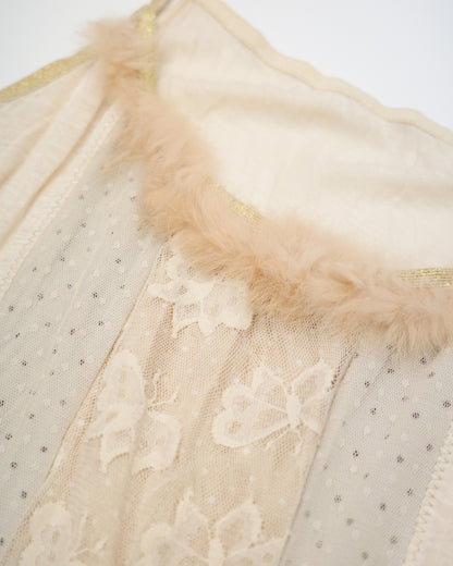Butterfly Lace Ruffle Cami Dress