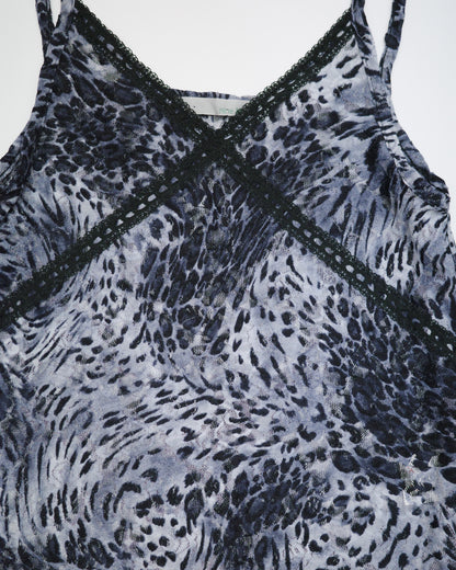 Leopard Print Lace-Trim Cami