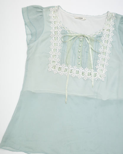 Mint Chiffon Blouse
