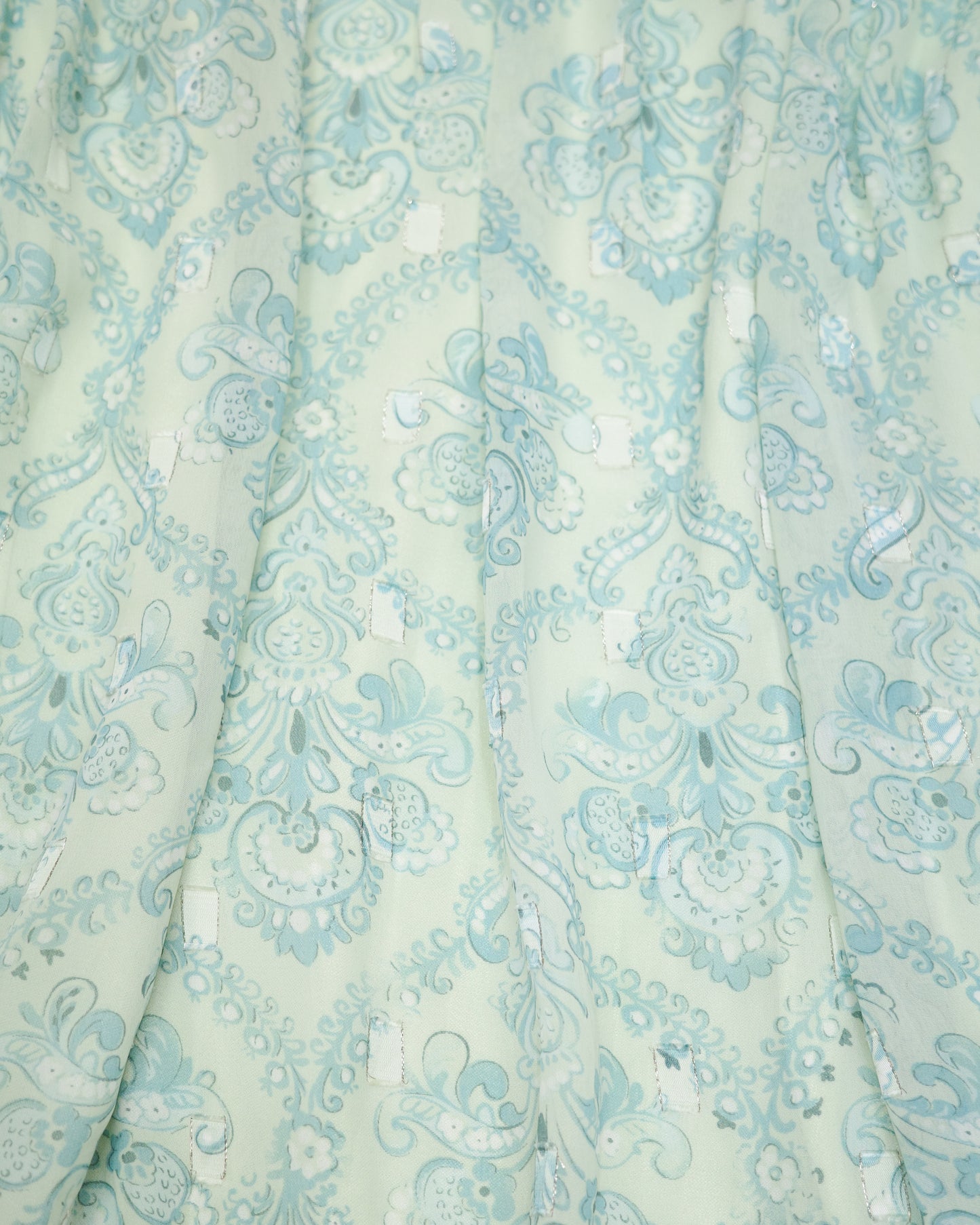 Minty Floral Lace Trim Cami Dress